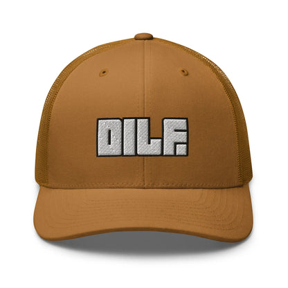 Hats Caramel Snapback Custom Trucker Hats DILF Block Cap – NSFW 2A for Men & Women Infidel Collective