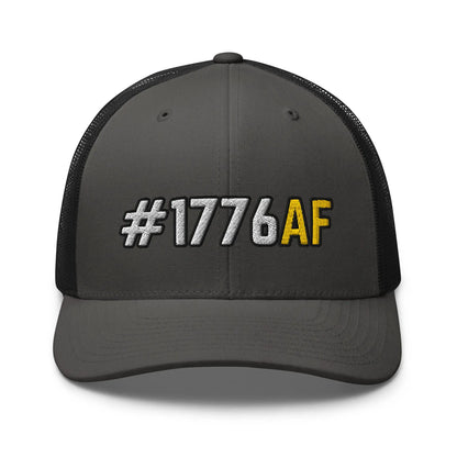 Hats Charcoal-Black Snapback Custom Trucker Hat #1776AF Patriotic Cap for Men & Women Infidel Collective