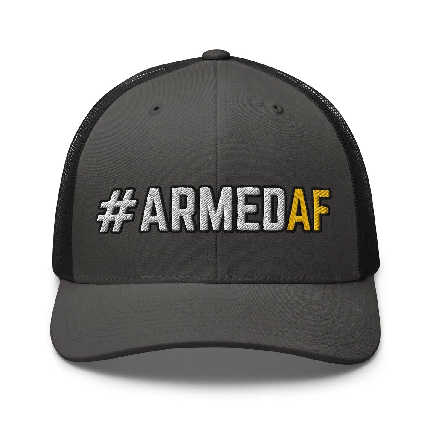 Hats Charcoal-Black Snapback Custom Trucker Hats 2A #ARMEDAF Cool Cap for Men & Women Infidel Collective