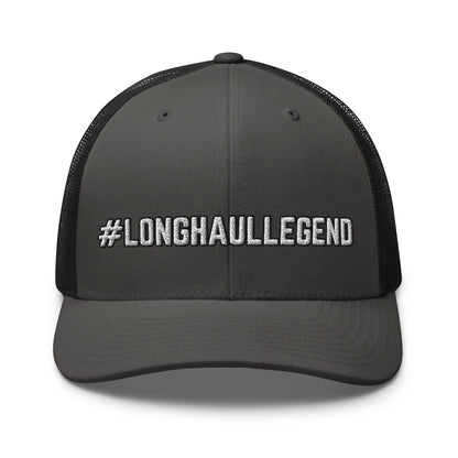 Hats Charcoal-Black Snapback Custom Trucker Hats Cool CDL #LONGHAULLEGEND for Men & Women Truckers Infidel Collective
