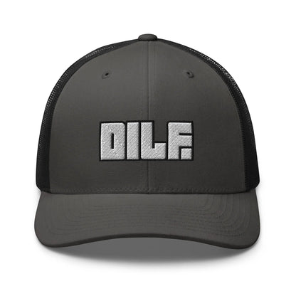 Hats Charcoal-Black Snapback Custom Trucker Hats DILF Block Cap – NSFW 2A for Men & Women Infidel Collective