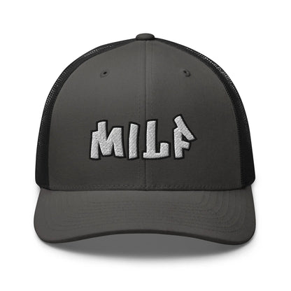 Hats Charcoal-Black Snapback Custom Trucker Hats Funny MILF Cap for Sexy Women Who Own It Infidel Collective