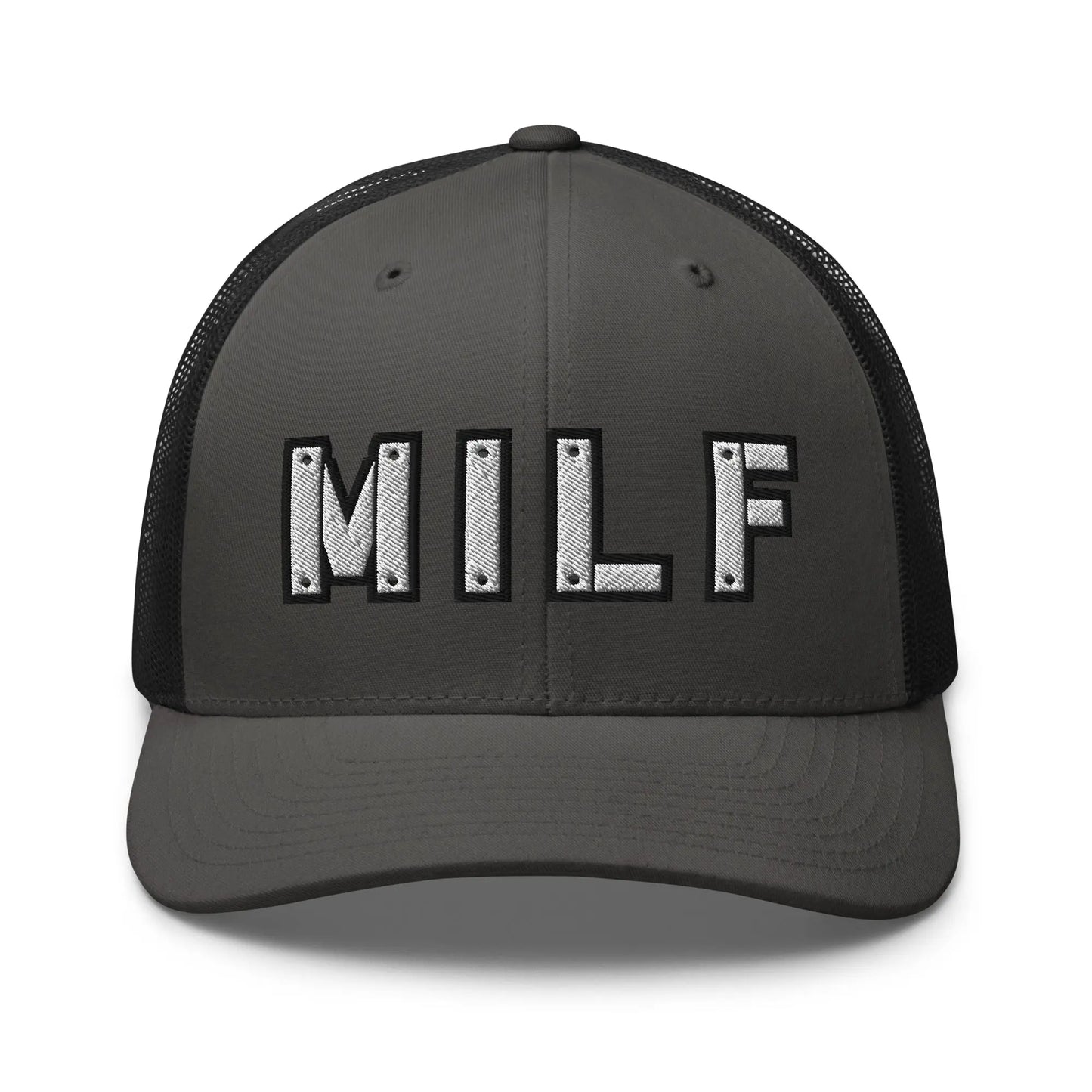 Hats Charcoal-Black Snapback Custom Trucker Hats MILF Stencil Cap for Sexy Women Who Own It Infidel Collective