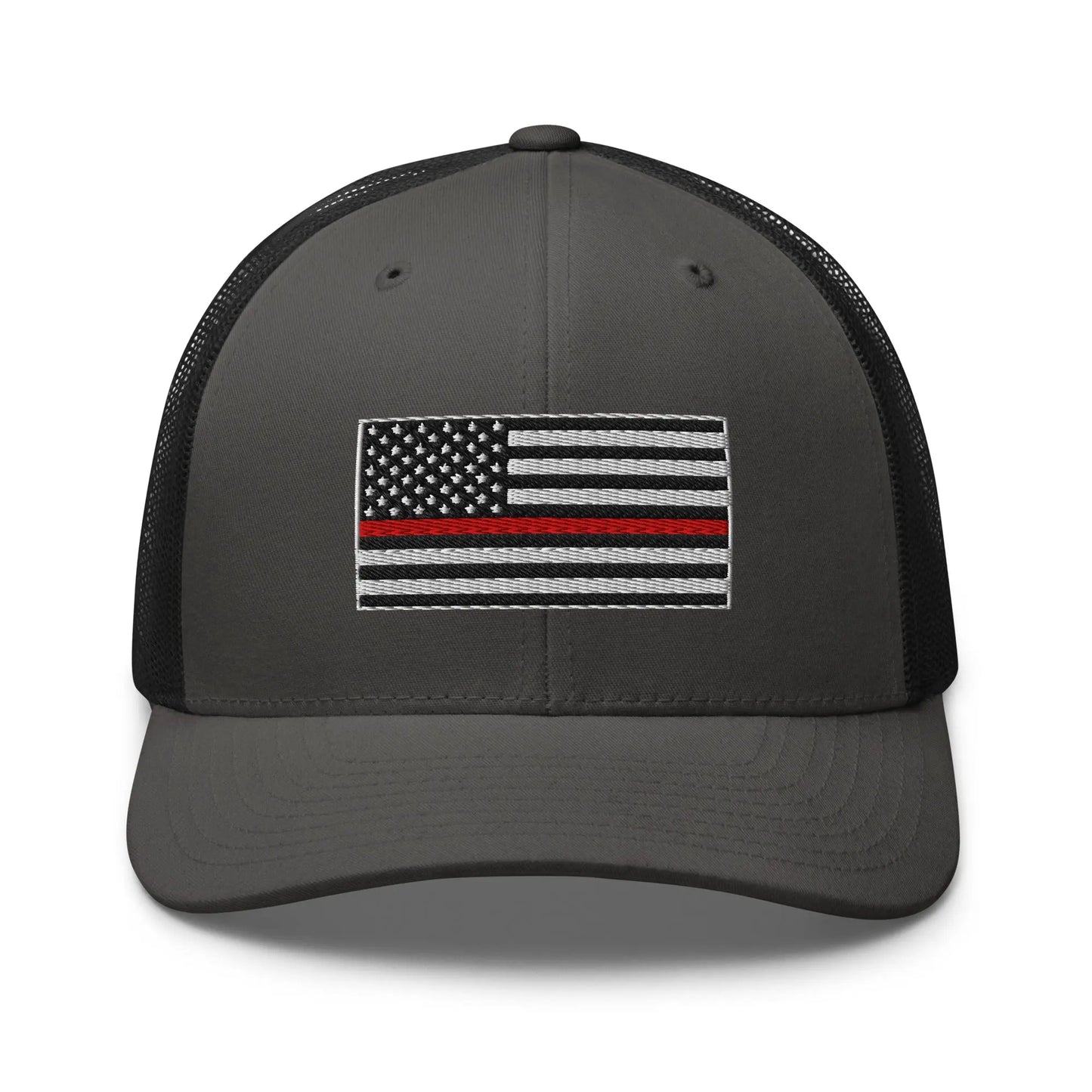Hats Charcoal-Black Snapback Custom Trucker Hats Thin Red Line Flag for Men & Women Patriotic Cap Infidel Collective