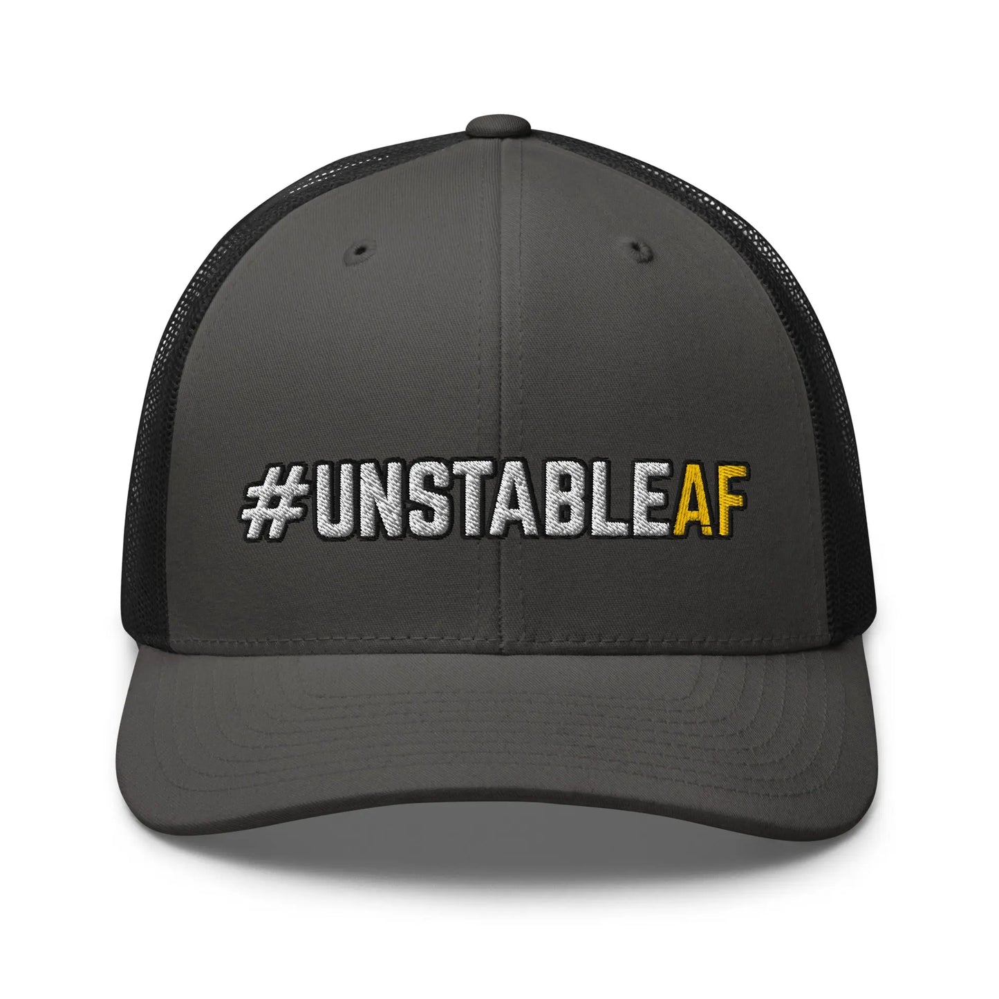 Hats Charcoal-Black Snapback Custom Trucker Hats #UNSTABLEAF Funny Mesh NSFW AF Hat Infidel Collective