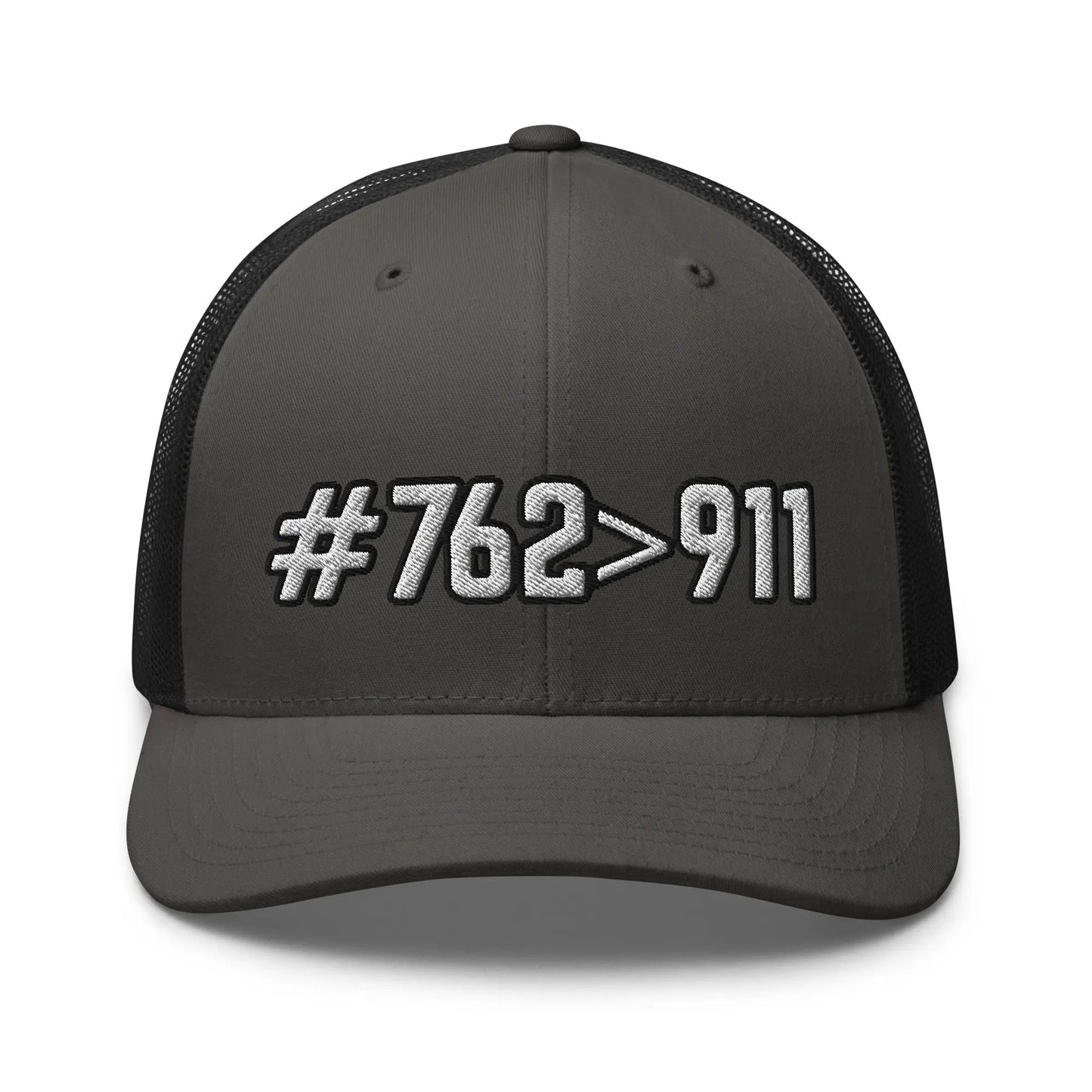 Hats Charcoal-Black #762>911 2A Mesh Snapback Custom Trucker Hats for Men & Women Infidel Collective