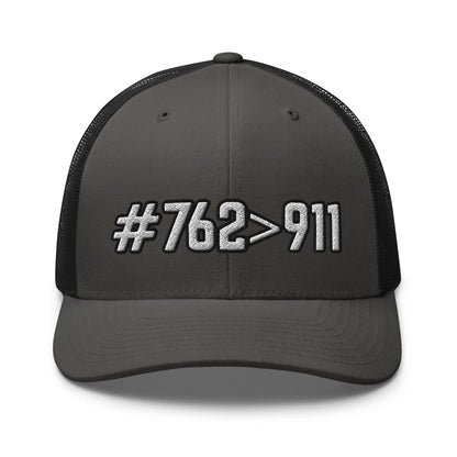 Hats Charcoal-Black #762>911 2A Mesh Snapback Custom Trucker Hats for Men & Women Infidel Collective