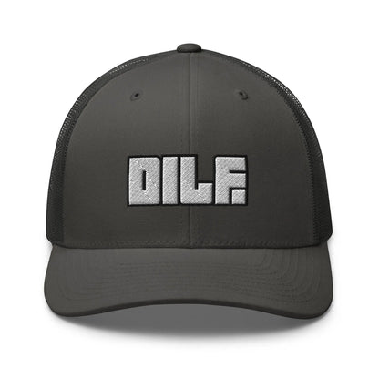 Hats Charcoal Snapback Custom Trucker Hats DILF Block Cap – NSFW 2A for Men & Women Infidel Collective