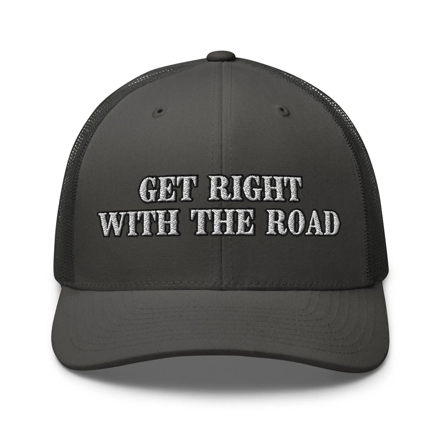 Hats Charcoal Snapback Custom Trucker Hats Get Right With The Road for Men & Women Infidel Collective