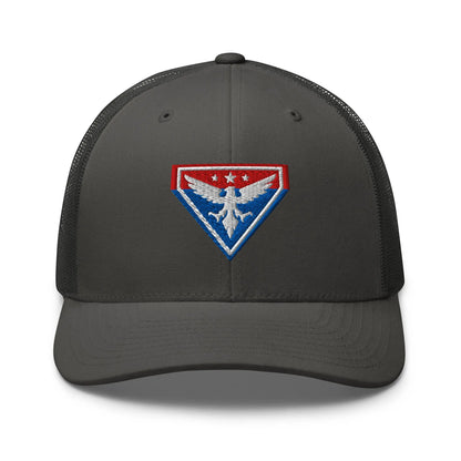 Hats Charcoal Snapback Custom Trucker Hats Liberty Eagle Badge Cool Patriotic Cap Infidel Collective