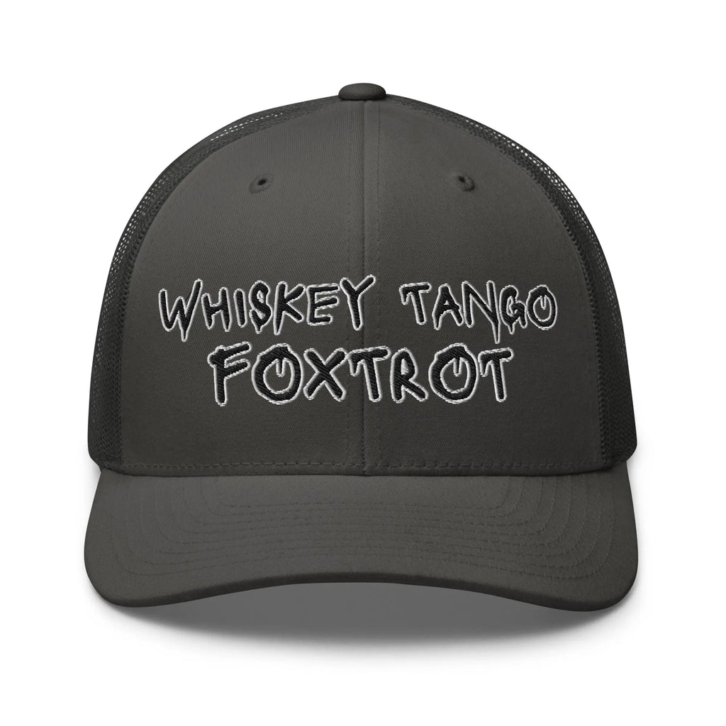 Hats Charcoal Snapback Custom Trucker Hats NSFW Whiskey Tango Foxtrot Cap for Men & Women Infidel Collective