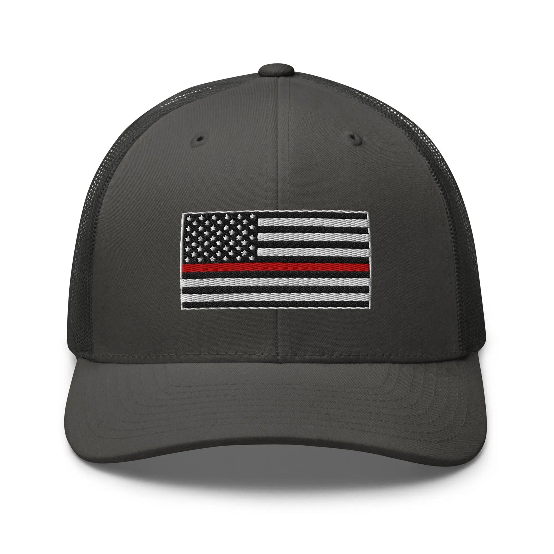 Hats Charcoal Snapback Custom Trucker Hats Thin Red Line Flag for Men & Women Patriotic Cap Infidel Collective