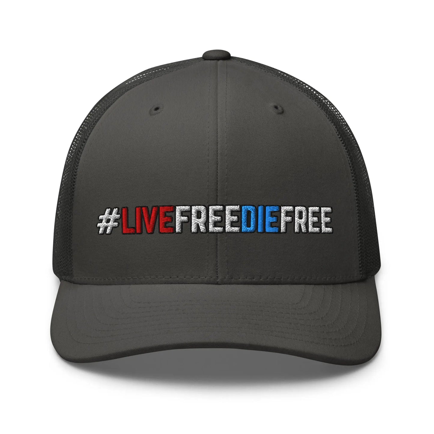 Hats Charcoal Snapback Custom Trucker Hats #LIVEFREEDIEFREE Patriotic Cap for Men & Women Infidel Collective