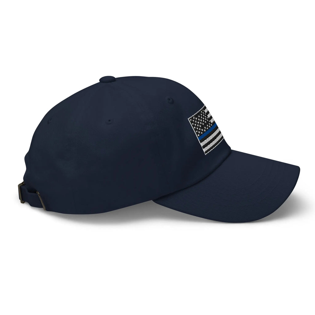Hats  Classic Ball Cap with Back the Blue USA Flag Embroidery Infidel Collective
