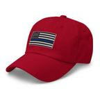 Hats  Classic Ball Cap with Back the Blue USA Flag Embroidery Infidel Collective