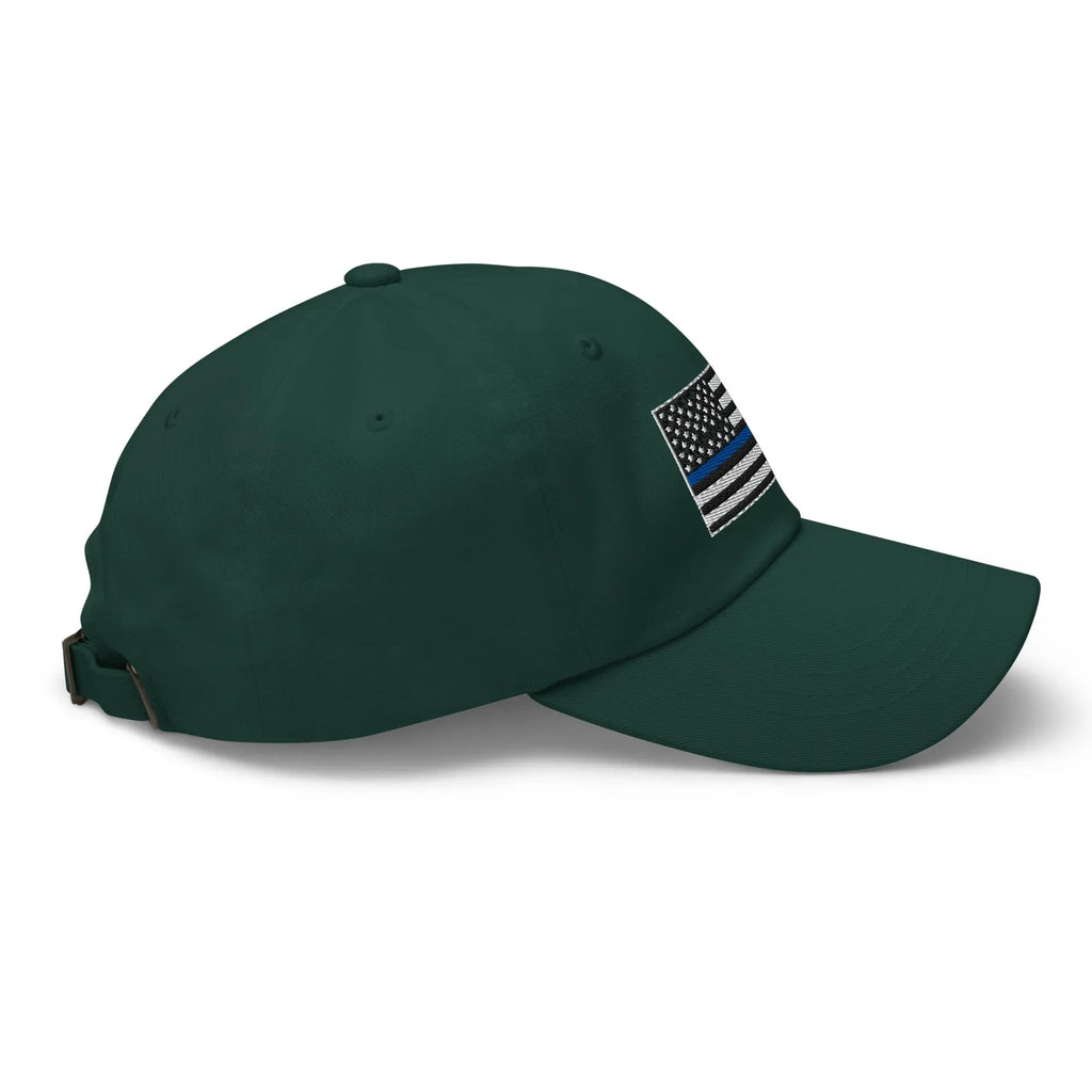 Hats  Classic Ball Cap with Back the Blue USA Flag Embroidery Infidel Collective