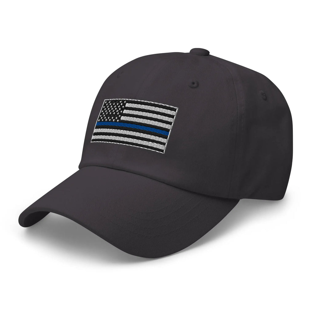 Hats  Classic Ball Cap with Back the Blue USA Flag Embroidery Infidel Collective