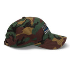 Hats  Classic Ball Cap with Back the Blue USA Flag Embroidery Infidel Collective