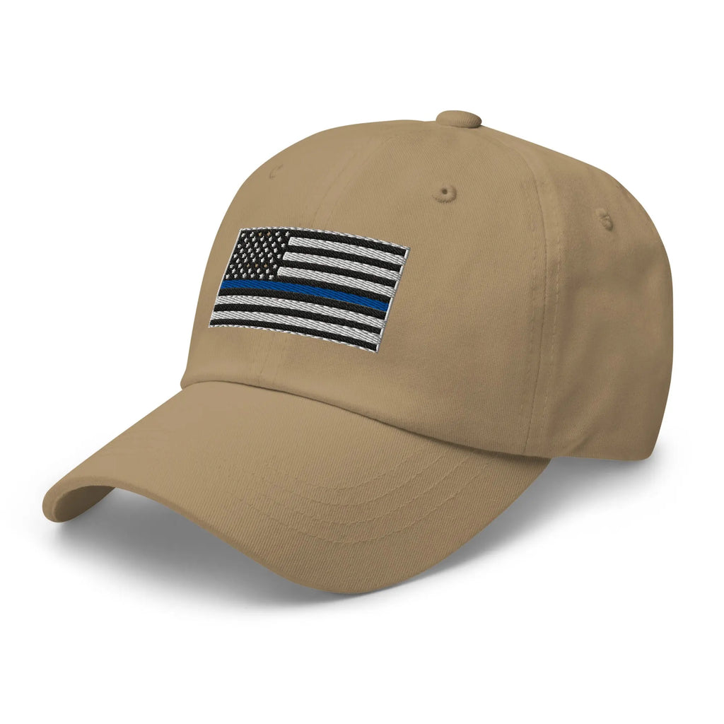 Hats  Classic Ball Cap with Back the Blue USA Flag Embroidery Infidel Collective