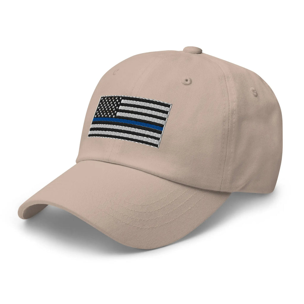Hats  Classic Ball Cap with Back the Blue USA Flag Embroidery Infidel Collective