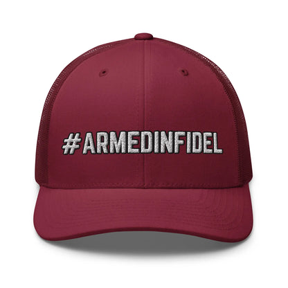 Hats Cranberry Snapback Custom Trucker Hats 2A #ARMEDINFIDEL Cap for Men & Women Infidel Collective