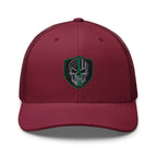 Hats Cranberry Snapback Custom Trucker Hats Green Line Skull Patriotic Cap for Men & Women Infidel Collective