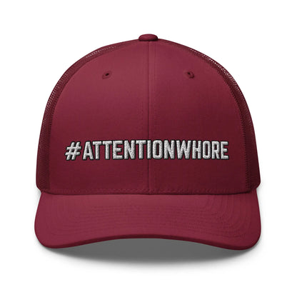 Hats Cranberry Snapback Custom Trucker Hats NSFW #ATTENTIONWHORE Cap for Men & Women Infidel Collective