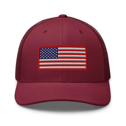 Hats Cranberry Snapback Custom Trucker Hats Old Glory USA Flag Red White Blue Patriotic Cap Infidel Collective