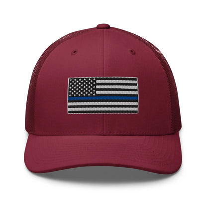 Hats Cranberry Snapback Custom Trucker Hats Thin Blue Line Flag Cool Patriotic Cap Infidel Collective