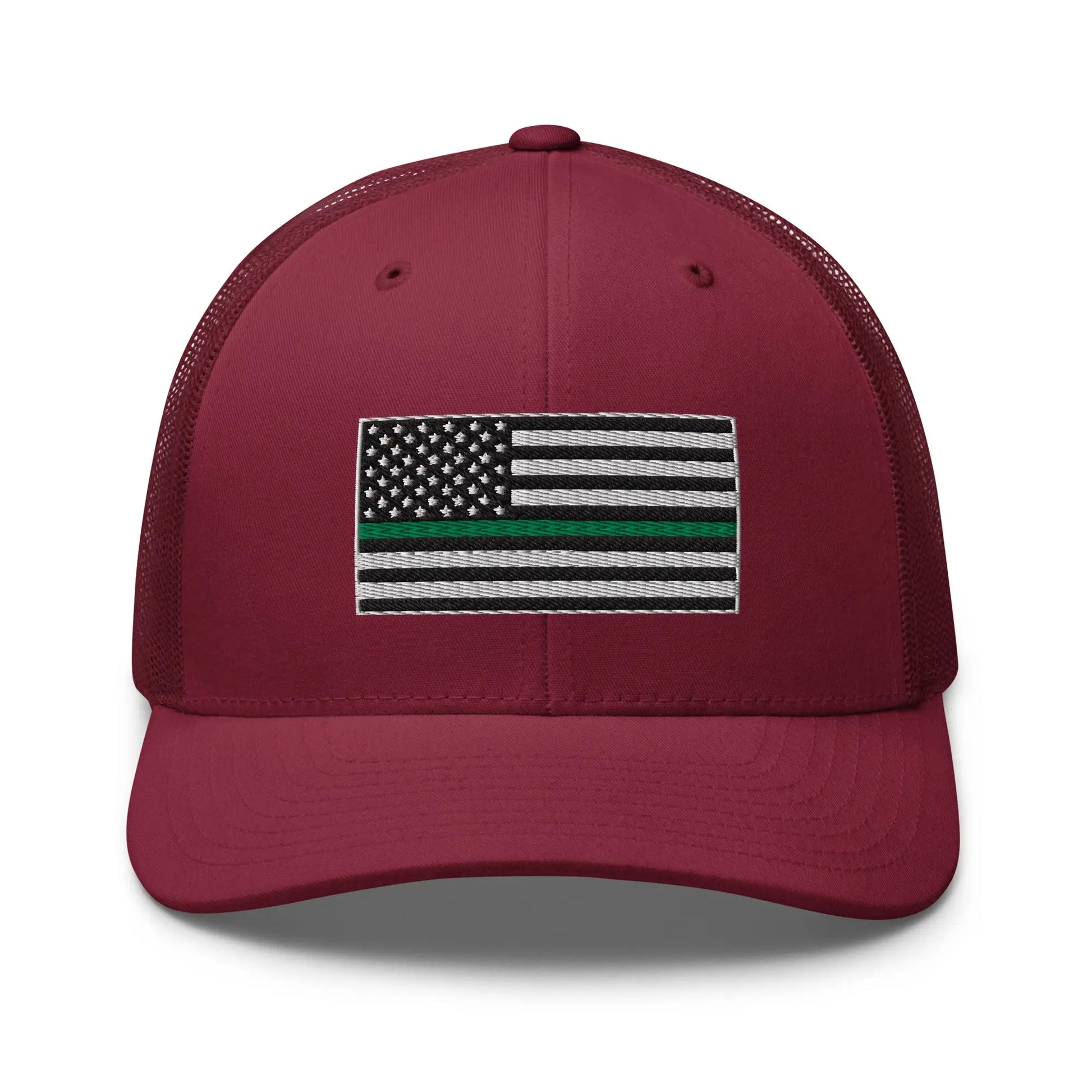 Hats Cranberry Snapback Custom Trucker Hats Thin Green Line Flag for Men & Women Infidel Collective