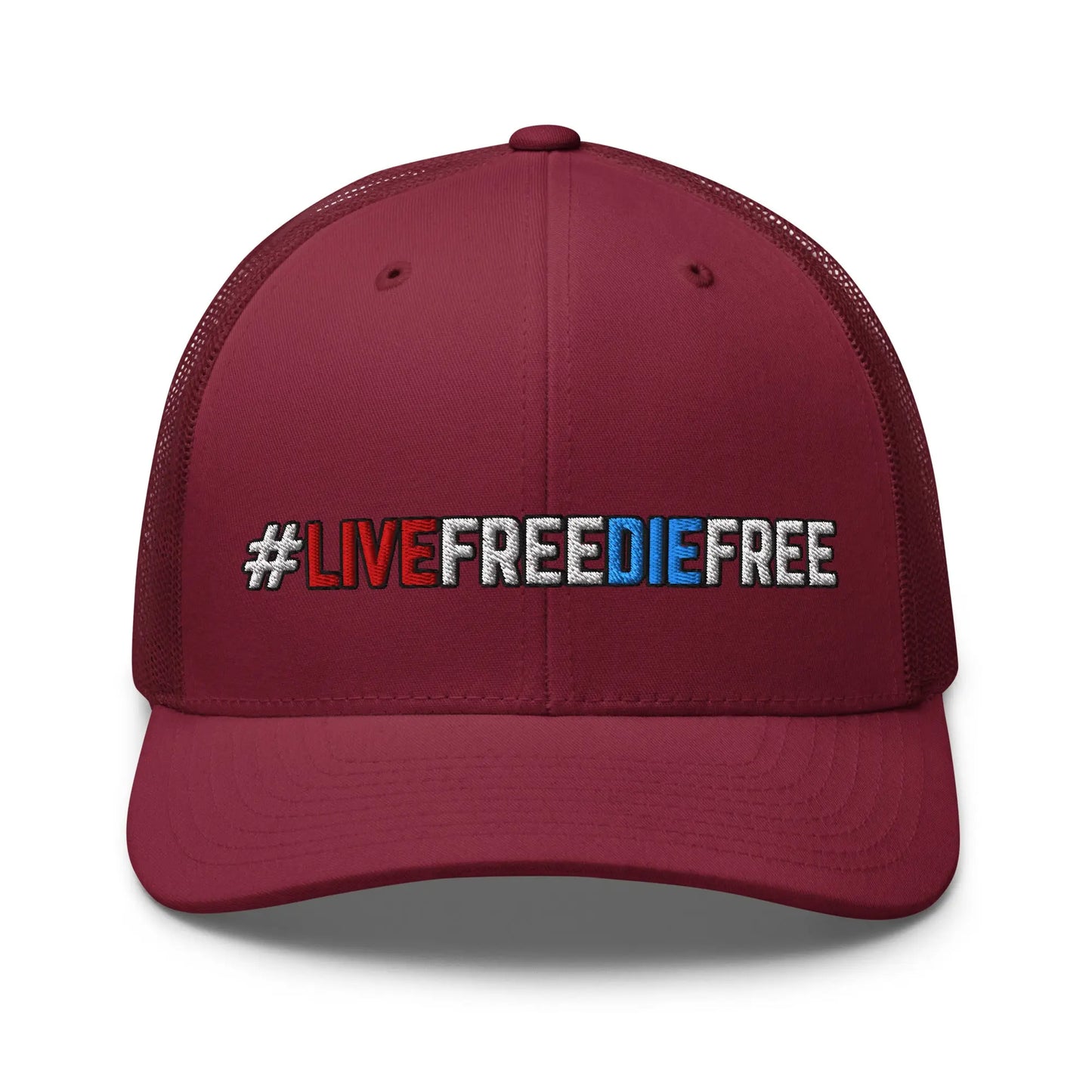 Hats Cranberry Snapback Custom Trucker Hats #LIVEFREEDIEFREE Patriotic Cap for Men & Women Infidel Collective