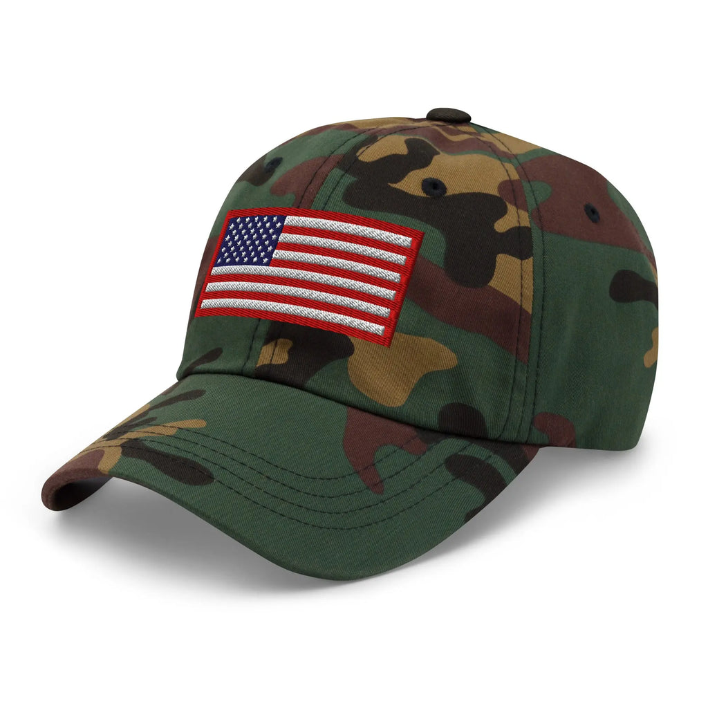 Hats  Custom Ball Cap with Red White & Blue USA Flag Embroidered Hat Infidel Collective