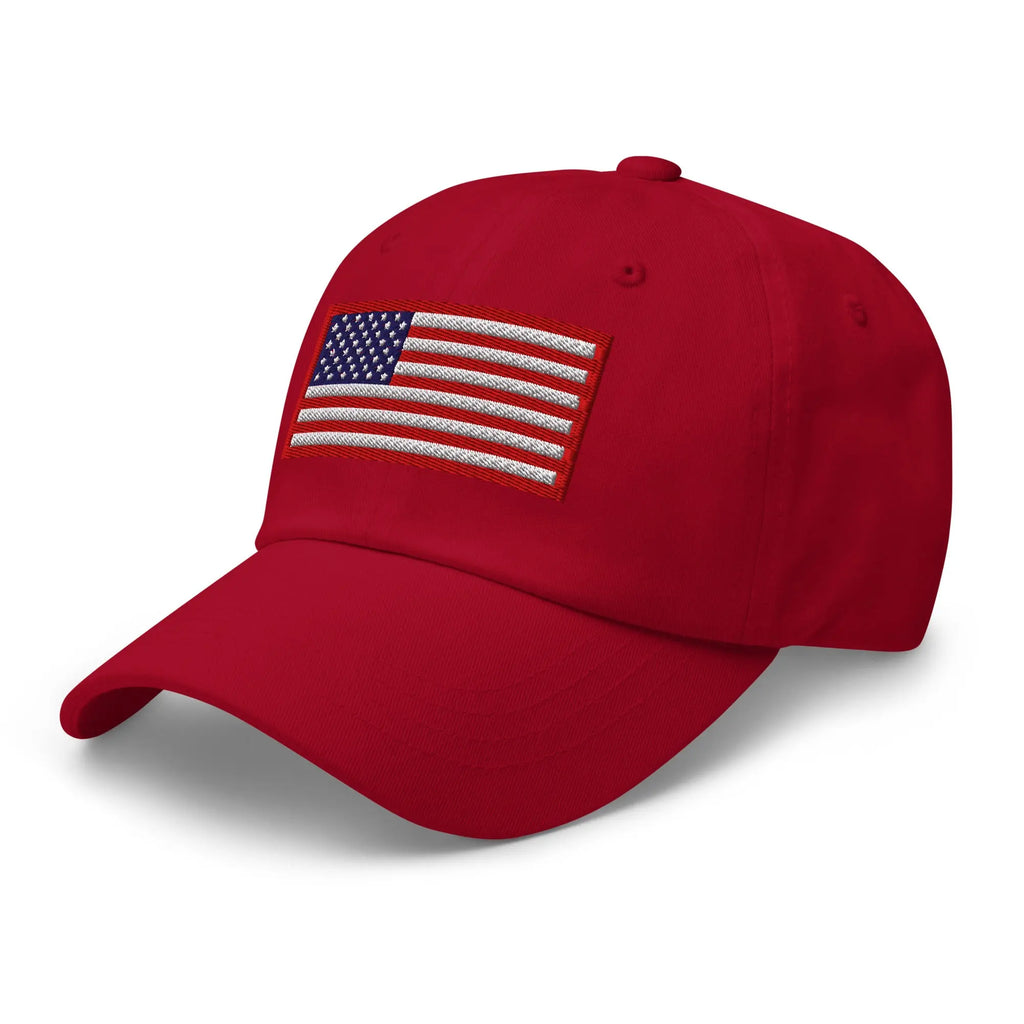 Hats  Custom Ball Cap with Red White & Blue USA Flag Embroidered Hat Infidel Collective