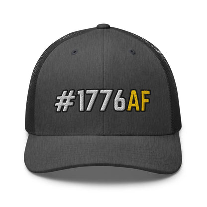 Hats Dark-Heather-Gray Snapback Custom Trucker Hat #1776AF Patriotic Cap for Men & Women Infidel Collective