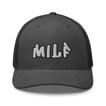 Hats Dark-Heather-Gray Snapback Custom Trucker Hats Funny MILF Cap for Sexy Women Who Own It Infidel Collective