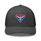 Hats Dark-Heather-Gray Snapback Custom Trucker Hats Liberty Eagle Badge Cool Patriotic Cap Infidel Collective
