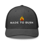 Hats Dark-Heather-Gray Snapback Custom Trucker Hats MADE TO BURN Badass Cap for Men & Women Infidel Collective