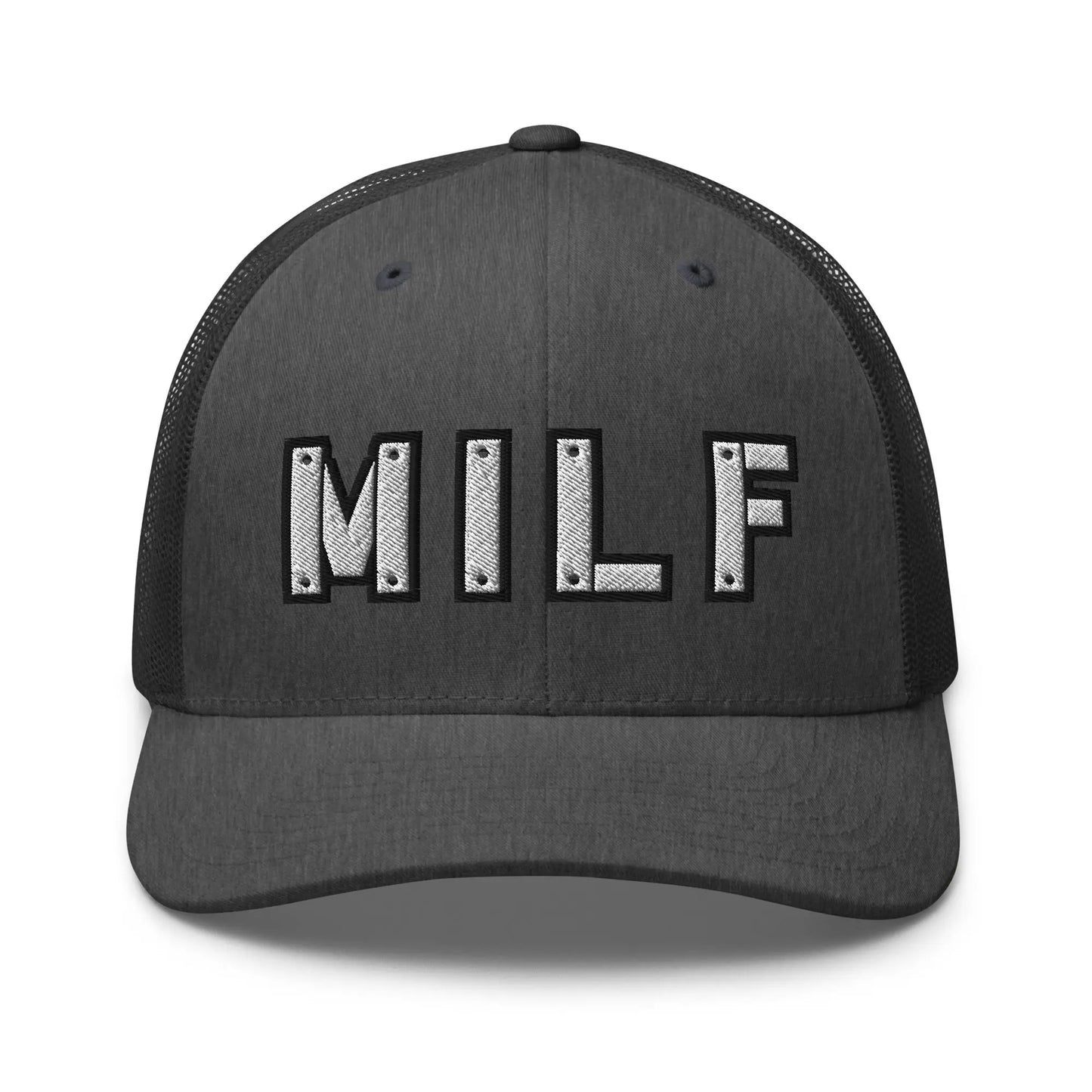 Hats Dark-Heather-Gray Snapback Custom Trucker Hats MILF Stencil Cap for Sexy Women Who Own It Infidel Collective
