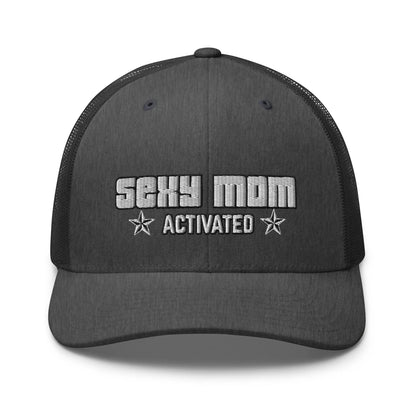 Hats Dark-Heather-Gray Snapback Custom Trucker Hats Sexy Mom Activated Cap for Women Infidel Collective
