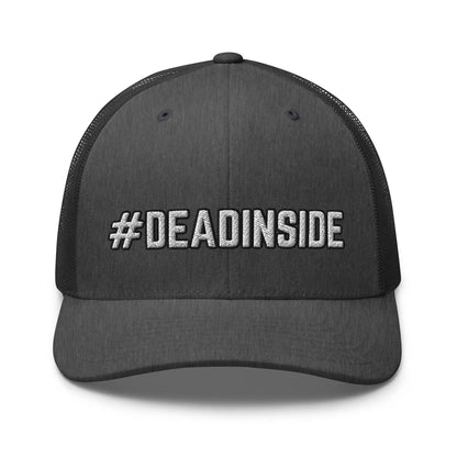 Hats Dark-Heather-Gray Snapback Custom Trucker Hats #DEADINSIDE Emo Cap for the Emotionally Unavailable Infidel Collective