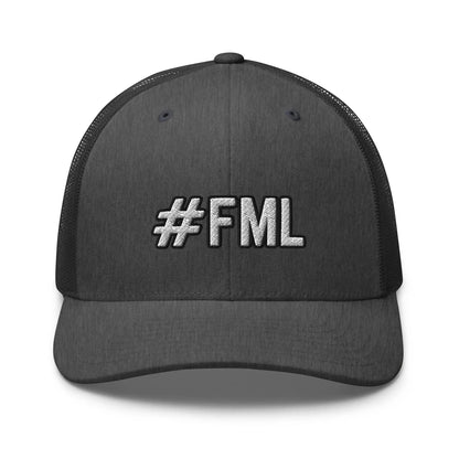 Hats Dark-Heather-Gray Snapback Custom Trucker Hats #FML Cap for Men & Women Funny Everyday Humor Infidel Collective