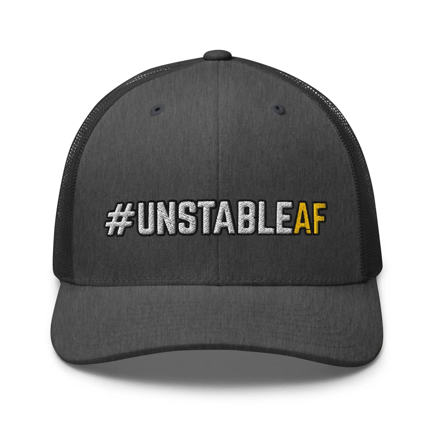 Hats Dark-Heather-Gray Snapback Custom Trucker Hats #UNSTABLEAF Funny Mesh NSFW AF Hat Infidel Collective