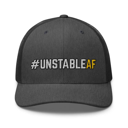 Hats Dark-Heather-Gray Snapback Custom Trucker Hats #UNSTABLEAF Funny Mesh NSFW AF Hat Infidel Collective