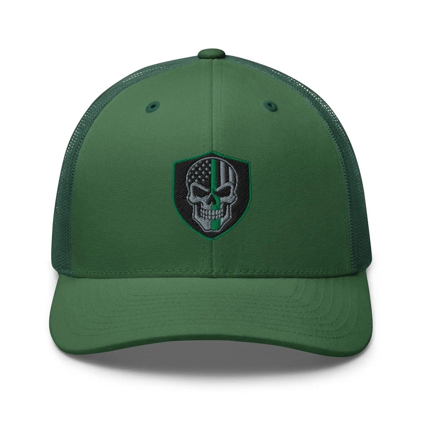 Hats Evergreen Snapback Custom Trucker Hats Green Line Skull Patriotic Cap for Men & Women Infidel Collective