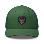 Hats Evergreen Snapback Custom Trucker Hats Red Line Skull Patriotic Cap for Men & Women Infidel Collective