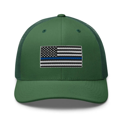 Hats Evergreen Snapback Custom Trucker Hats Thin Blue Line Flag Cool Patriotic Cap Infidel Collective