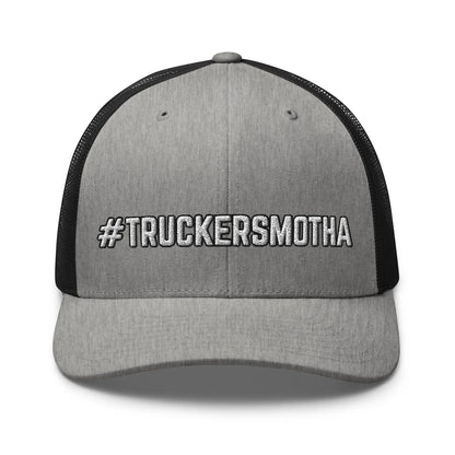 Hats Heather-Black Snapback Custom Trucker Hat  Funny #TRUCKERSMOTHA for Mom's of Truckers Infidel Collective