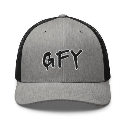 Hats Heather-Black Snapback Custom Trucker Hat Inappropriate NSFW GFY Cap for Men & Women Infidel Collective