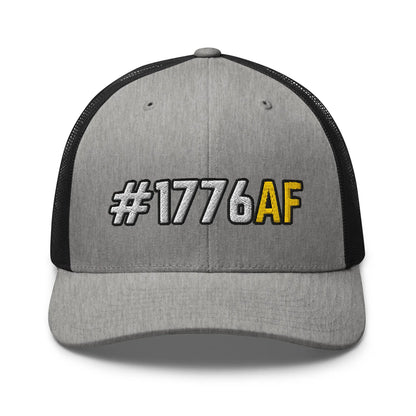 Hats Heather-Black Snapback Custom Trucker Hat #1776AF Patriotic Cap for Men & Women Infidel Collective