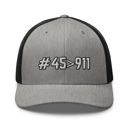 Hats Heather-Black Snapback Custom Trucker Hats 2A #45>911 Cap for Men & Women Infidel Collective